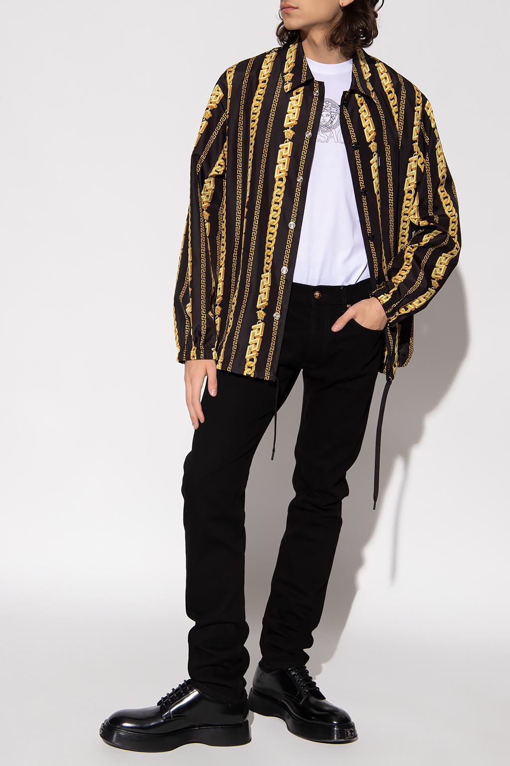 Pleated Cut Out Dress | Slim-fit jeans Versace